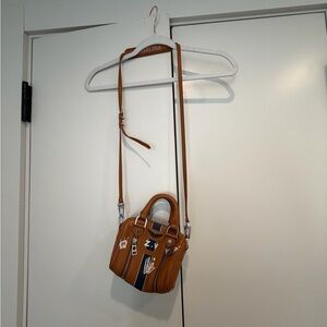 Zadig & Voltaire Tan and Blue Crossbody Bag